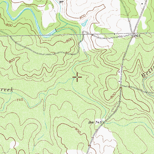 Topographic Map of Sandy Creek, GA