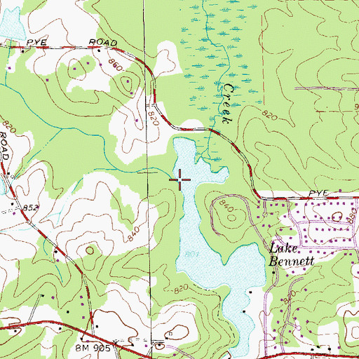 Topographic Map of Sandy Creek, GA