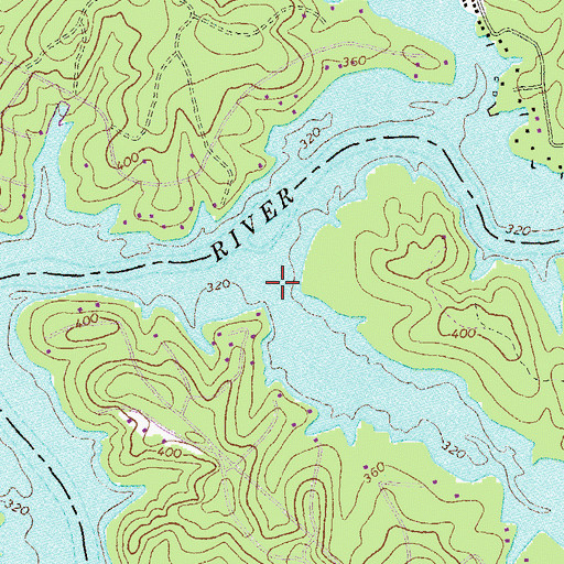 Topographic Map of Sandy Run, GA
