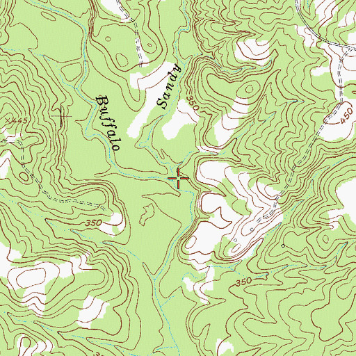 Topographic Map of Sandy Run Creek, GA