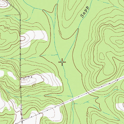 Topographic Map of Sapp Creek, GA