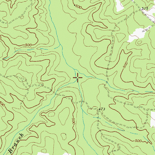Topographic Map of Sardis Branch, GA