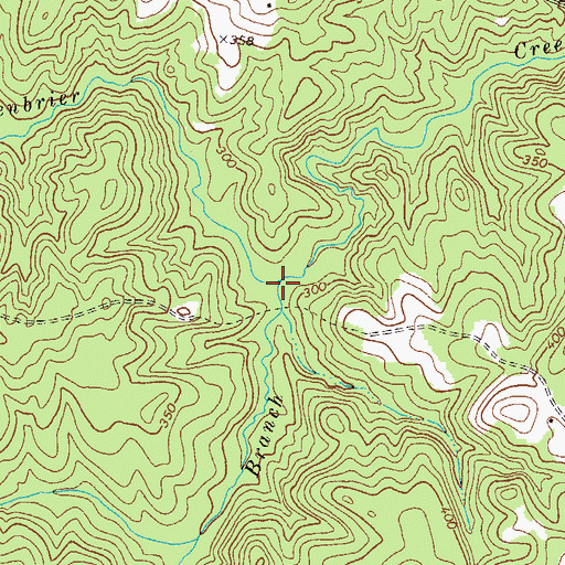 Topographic Map of Satterwhite Branch, GA