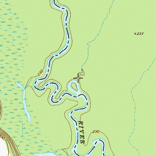 Topographic Map of Savage Creek, GA