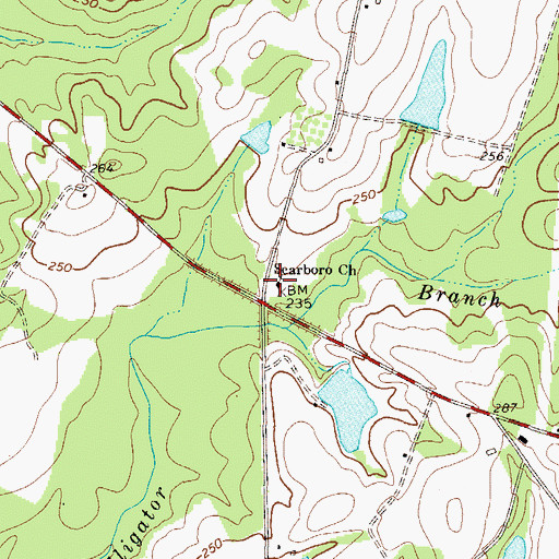 Topographic Map of Scarboro Church, GA