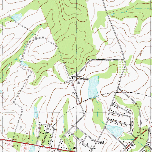 Topographic Map of Scarboro Church, GA