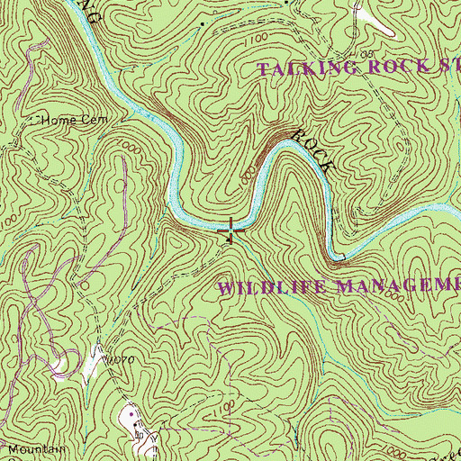 Topographic Map of Scarecorn Creek, GA