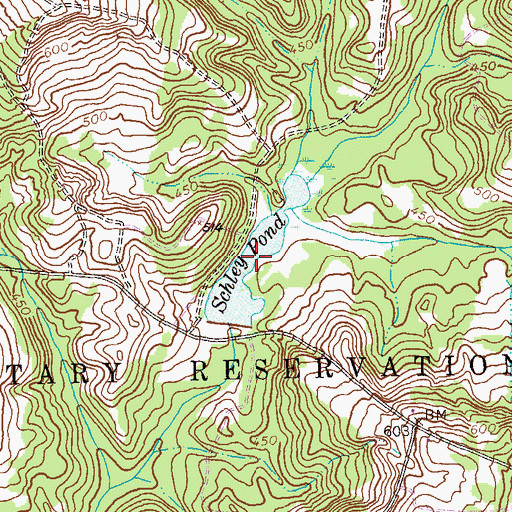 Topographic Map of Schley Pond, GA