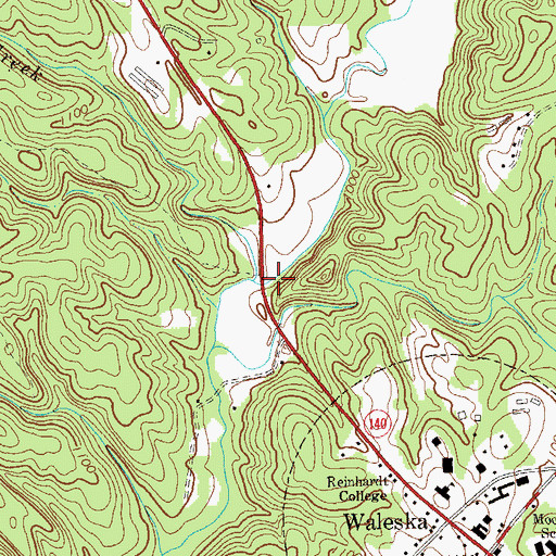 Topographic Map of Schoolhouse Creek, GA