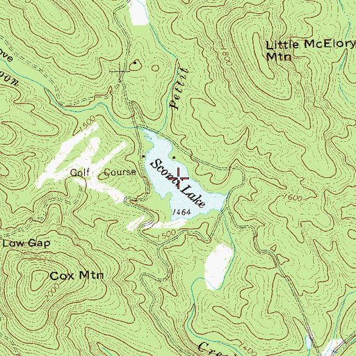 Topographic Map of Sconti Lake, GA