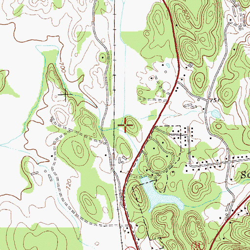 Topographic Map of Scott Branch, GA
