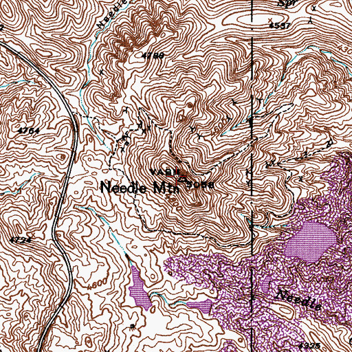 Topographic Map of Needle Mountain, AZ
