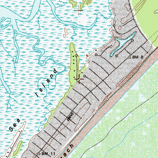 Topographic Map of Sea Island, GA