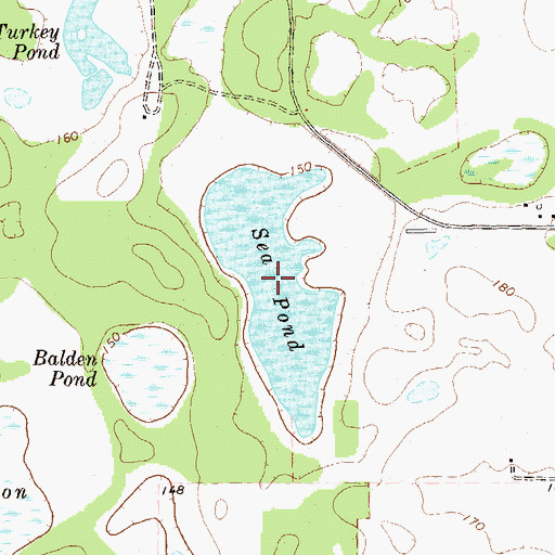 Topographic Map of Sea Pond, GA