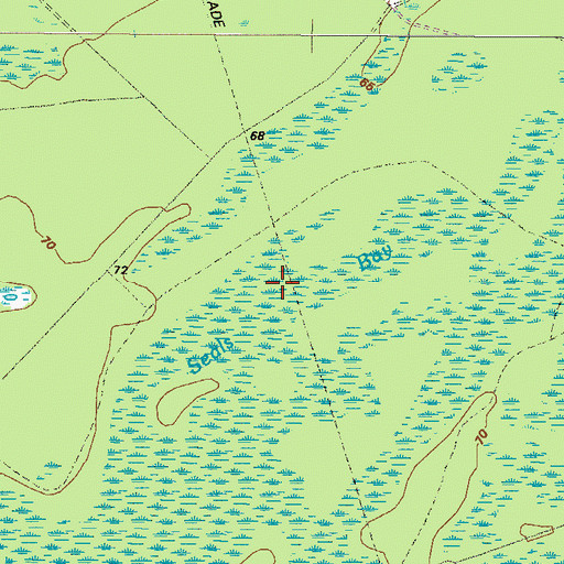 Topographic Map of Seals Bay, GA