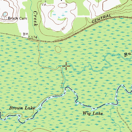Topographic Map of Seals Creek, GA
