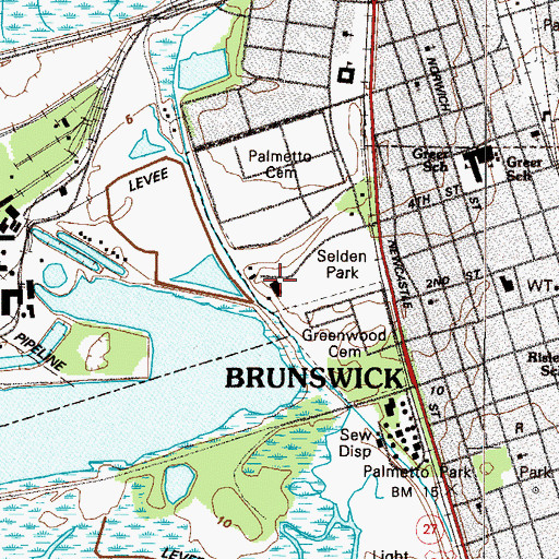 Topographic Map of Seldon Park, GA
