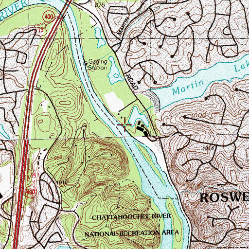 Topographic Map of Seven Branch, GA