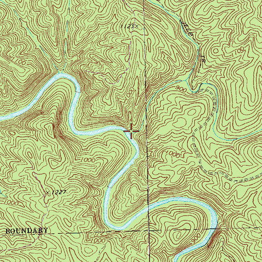 Topographic Map of Sevenmile Creek, GA