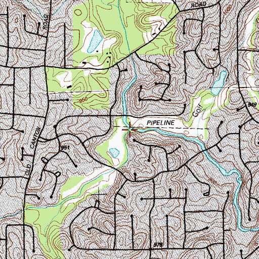 Topographic Map of Sewell Mill Creek, GA