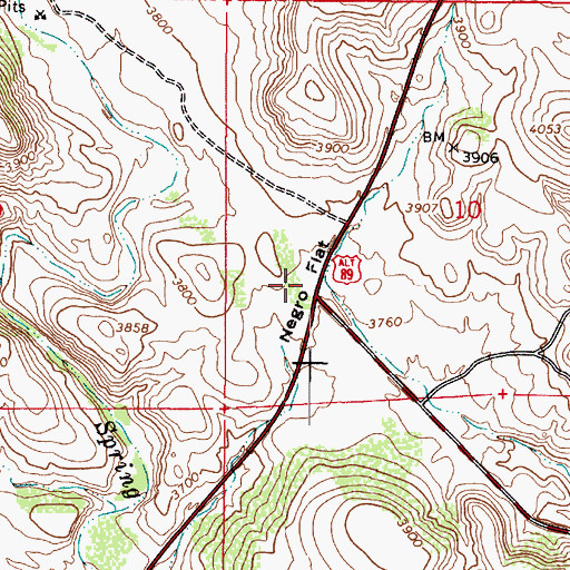 Topographic Map of Negro Flat, AZ