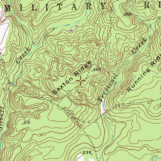 Topographic Map of Sexton Ridge, GA
