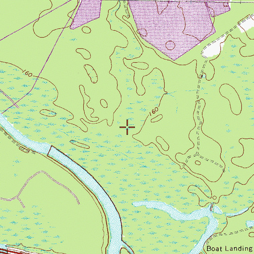 Topographic Map of Shaddock Creek, GA
