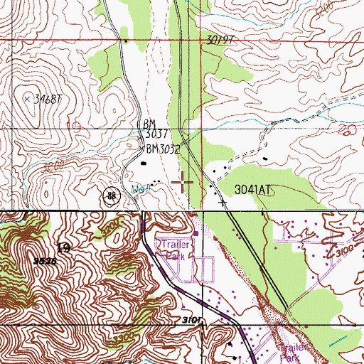 Topographic Map of Negro Wash, AZ