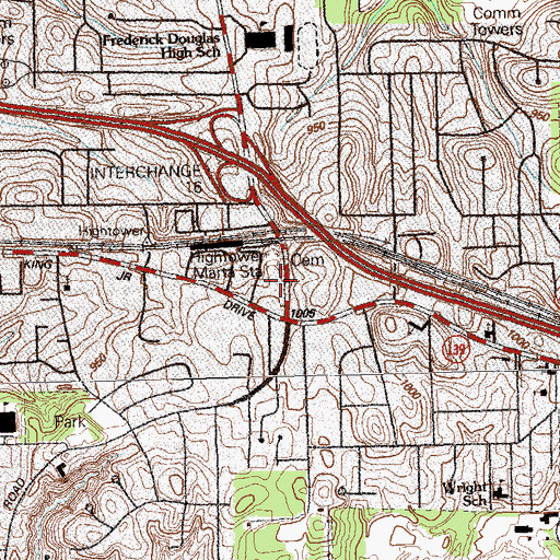 Topographic Map of Sharon Church, GA