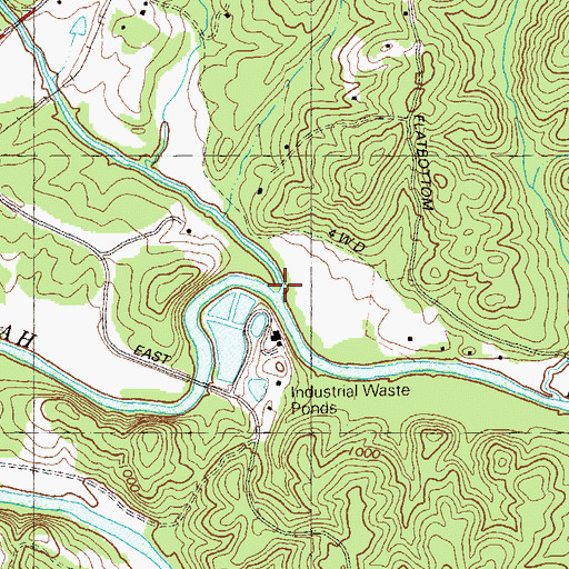 Topographic Map of Sharp Mountain Creek, GA