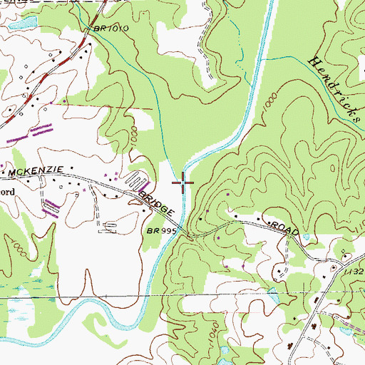 Topographic Map of Sharpe Creek, GA