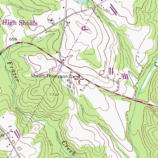 Topographic Map of Sheats -Thompson Cemetery, GA