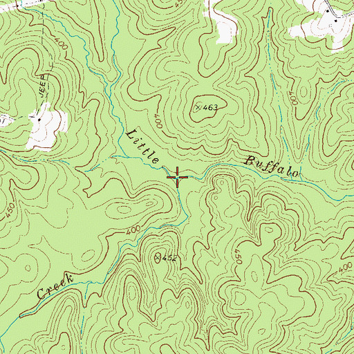 Topographic Map of Sheep Creek, GA
