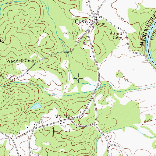 Topographic Map of Sheep Rock Hollow, GA