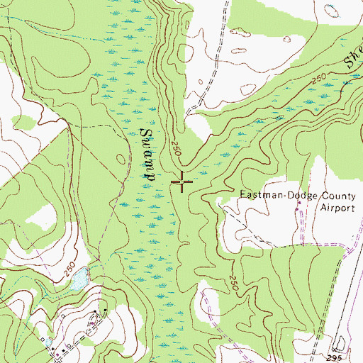 Topographic Map of Sheffield Branch, GA