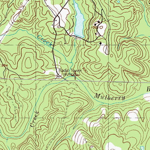 Topographic Map of Sherwood Creek, GA