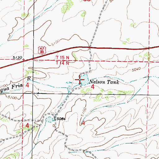 Topographic Map of Nelson Tank, AZ