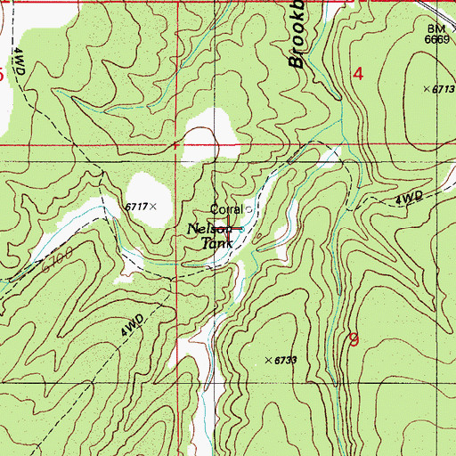 Topographic Map of Nelson Tanks, AZ