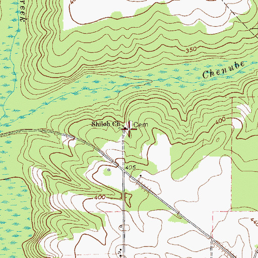 Topographic Map of Shiloh Church, GA