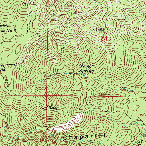 Topographic Map of Nemo Spring, AZ
