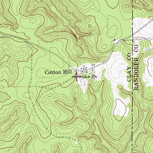Topographic Map of Shiloh Church, GA