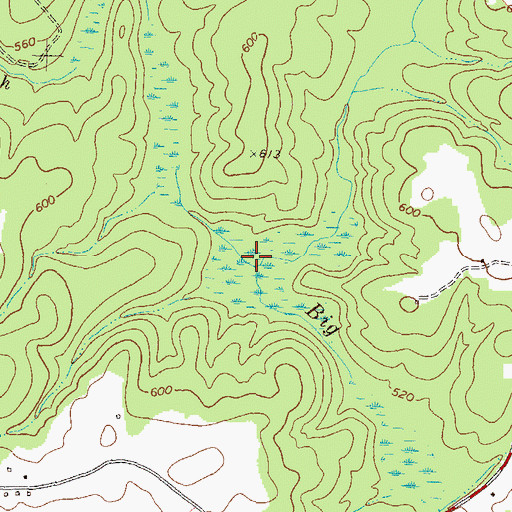 Topographic Map of Shoemaker Branch, GA