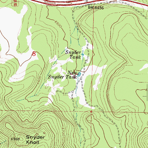 Topographic Map of New Synder Tank, AZ