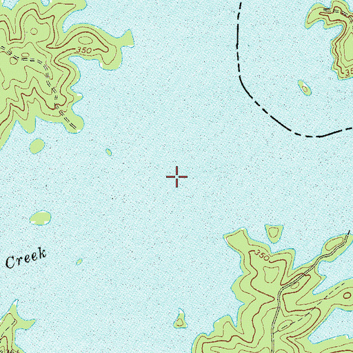 Topographic Map of Shriver Creek, GA