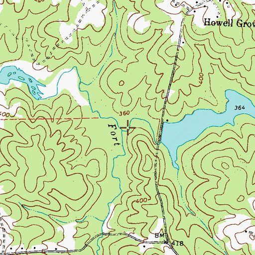 Topographic Map of Sikes Creek, GA
