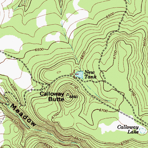 Topographic Map of New Tank, AZ