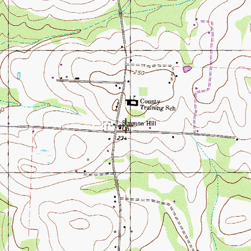 Topographic Map of Simmon Hill Church, GA