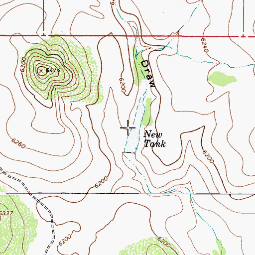 Topographic Map of New Tank, AZ