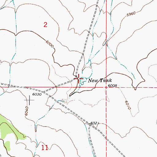 Topographic Map of New Tank, AZ