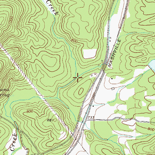 Topographic Map of Sipsey Creek, GA